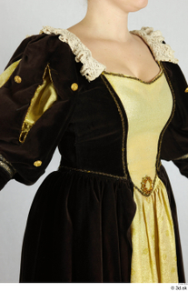  Photos Woman in Historical Dress 59 17th century Historical clothing brown yellow and dress upper body 0010.jpg